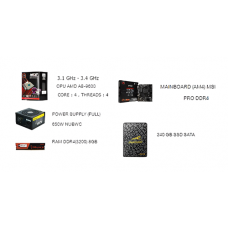 คอมพิวเตอร์ CPU AMD A8-9600 3.1 GHz to 3.4 GHz วินโดว์ 10 แท้ เรียนออนไลน์ ทำงานออฟฟิศ เล่นเกมส์เบา ๆ