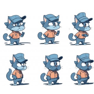 ดาวน์โหลดฟรี รูปภาพแมวการ์ตูน พื้นหลังใส  6 รูป ไฟล์ .png พื้นหลังใส