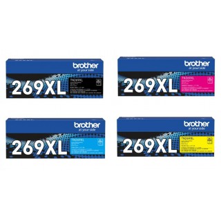 Brother TN269XL ตลับหมึกโทนเนอร์ชุดสี 4 ตลับ สีดำ สีฟ้า สีแดง และสีเหลือง HL-L3240CDW , HL-L3280CDW